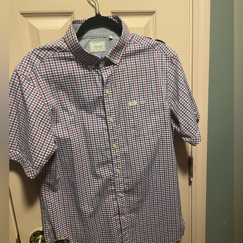 7 Diamonds Short Sleeve Button Up